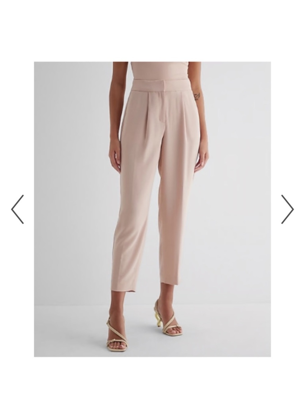 Express Super High-Waist Ankle Pants in Ballet Pink - Picture 4 of 8